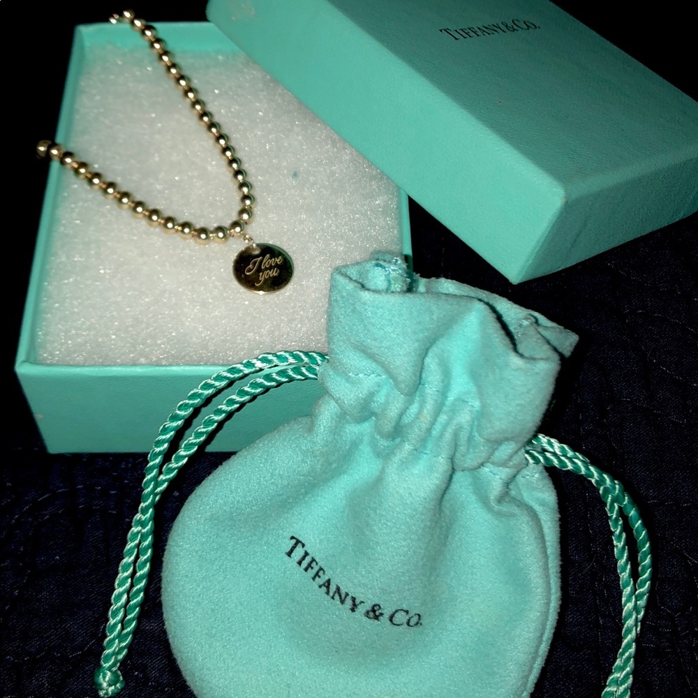 Tiffany & Co. Silver Bead I Love You Bracelet